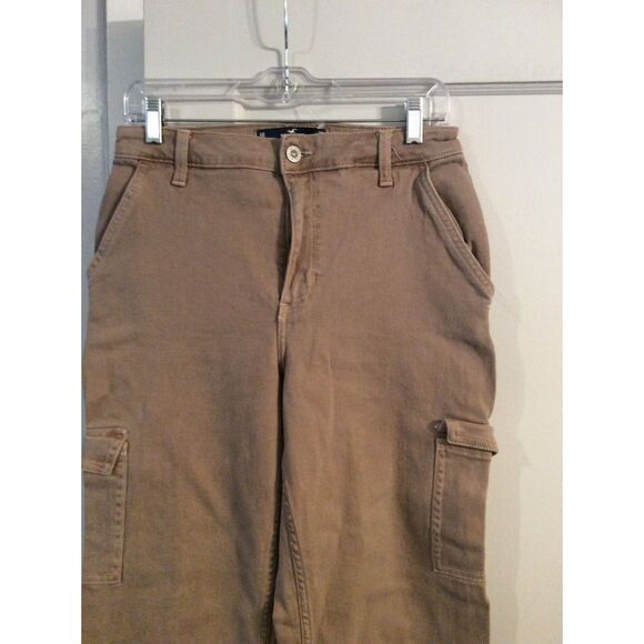 Hollister Brown 6R ultra high rise Dad Jeans Carpenter 28R Wide Leg - Picture 3 of 4